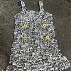 Bonnie Jean Big Girls Printed Bubble Crepe Romper Popover Top Bow Back Size 8